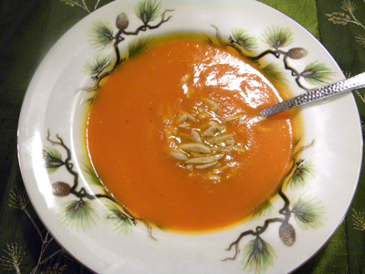 Amazing Chunky Carrot Soup. 