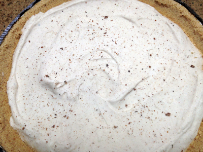 whole eggnog pie