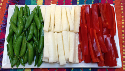 Cinco de Mayo Crudites Mexican Flag