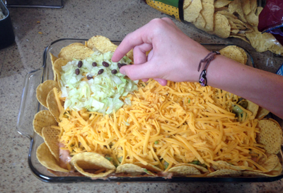 assembled the layer dip flag