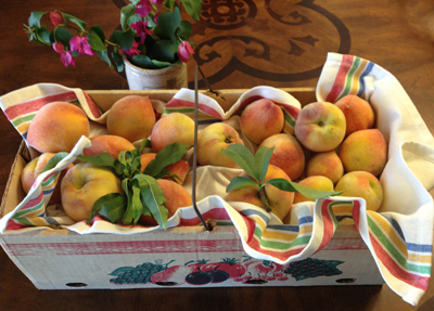 box of peaches