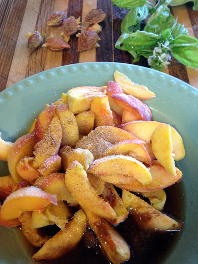 savory sweet peaches