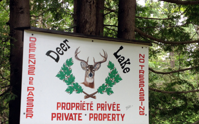 deer lake sign