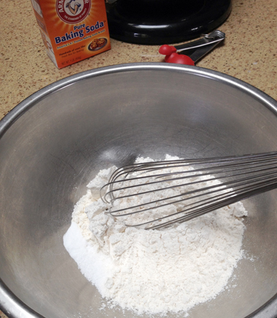 whisk flour