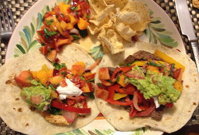 fajitas and chips