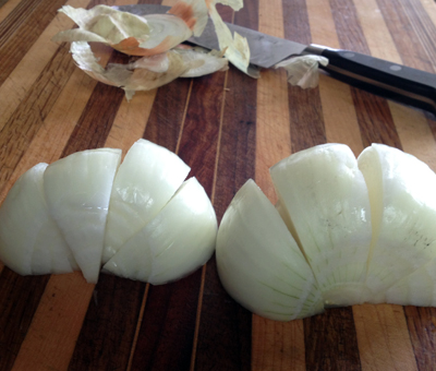 onion in eighths
