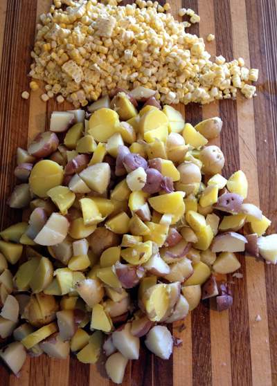 corn potatoes