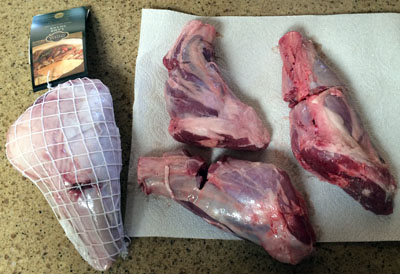 four lamb shanks