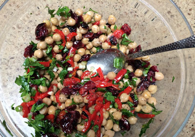 marinated chickpeas