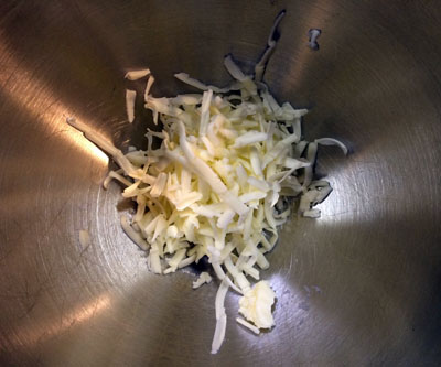 softed grated butter