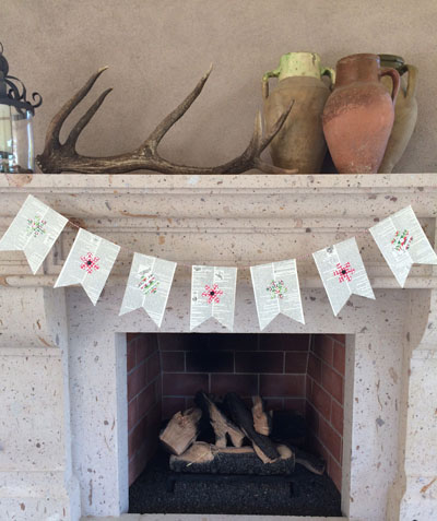 book page bunting