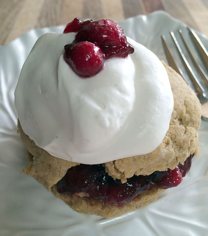 sweet potato biscuits with cranberry sauce