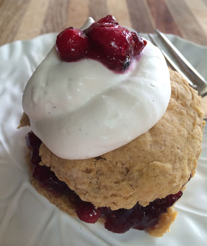 sweet potato cranberry shortcakes