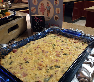 ham and ploblano pudding