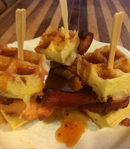 chicken and waffle sliders