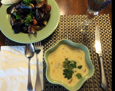 mussels and chowder