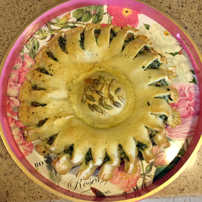 sunflower spinach pie