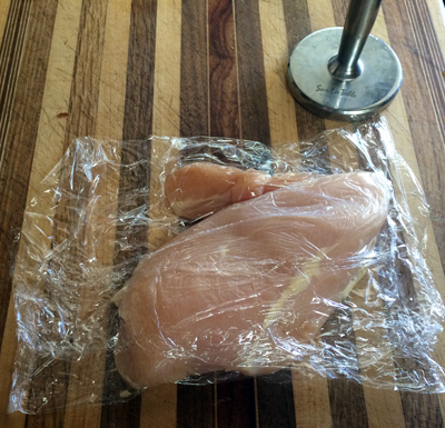 chicken in plastic