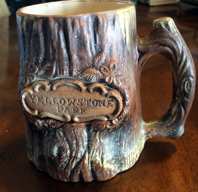 faux bois yellowston mug
