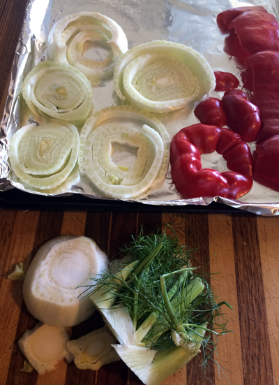 trim pepper and fennel