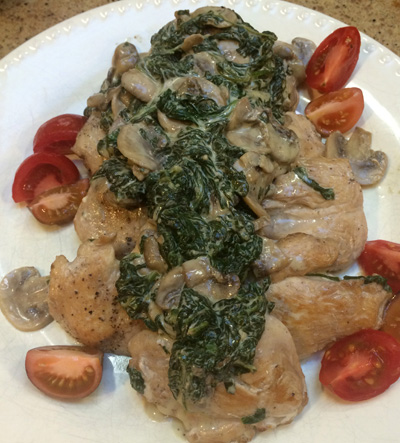 mushroom and spinach chicken1