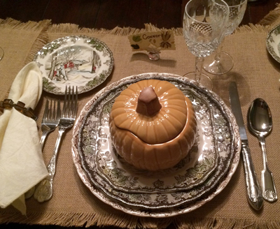 orange pumpkin soup bowl