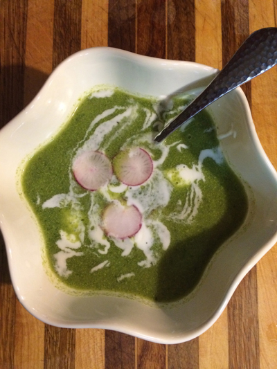 radish leaf soup