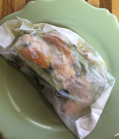 steamed salmon