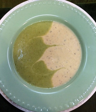 roasted cauliflower spinach soup