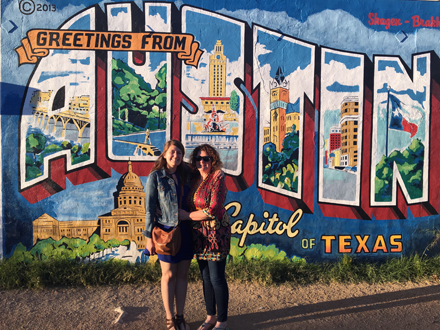 Austin, TX postcard mural