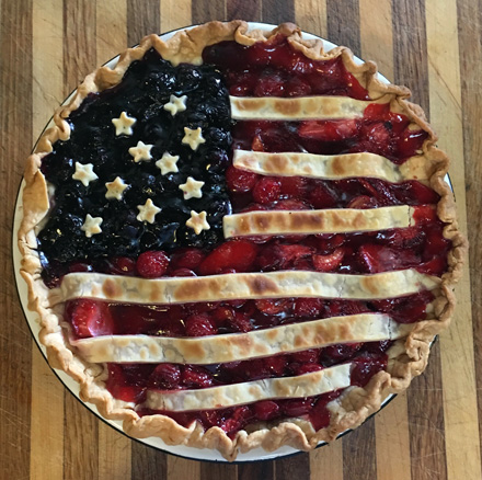 berry cherry flag pie