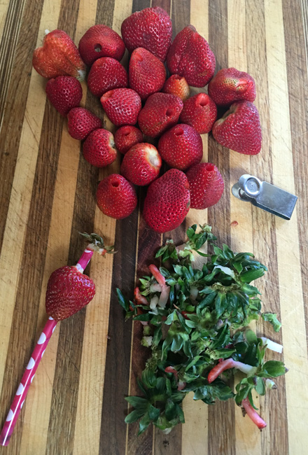 hull strawberries