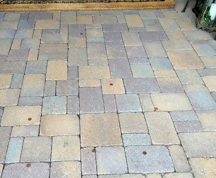 pennies on the pavers