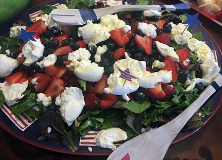red white and blue salad