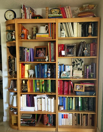 cookbook shelves