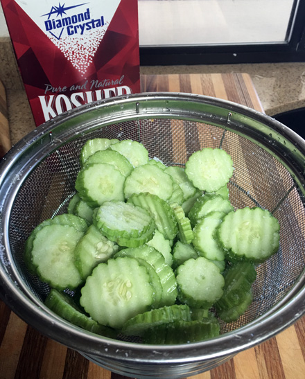 salted cucmbers